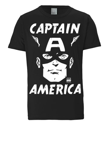 Logoshirt T-Shirt Marvel Comics - Captain America in schwarz