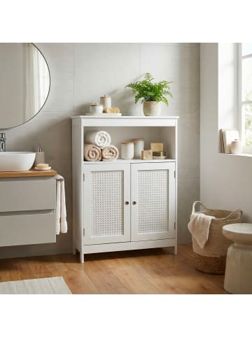 FineBuy Badregal in Weiß / MDF / 60x28x80