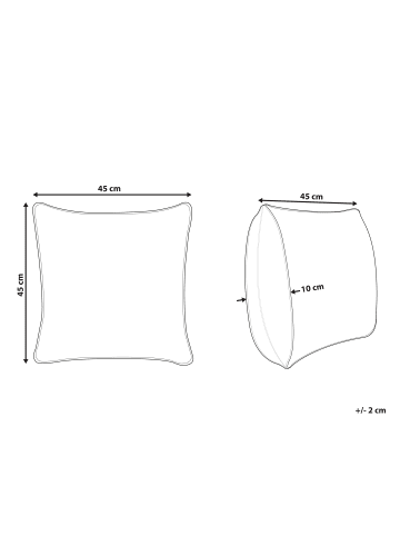 Beliani Dekokissen ERIGERON in Beige - (W) 45 x (H) 10 x (L) 45 cm