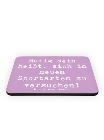 Mr. & Mrs. Panda Magnet Spruch Neue Sportart versuchen mit Spruch in Lavendeltraum