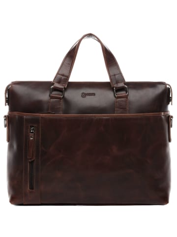 BACCINI Leder-Laptoptasche 15" Leder Businesstasche Unisex LEANDRO in braun