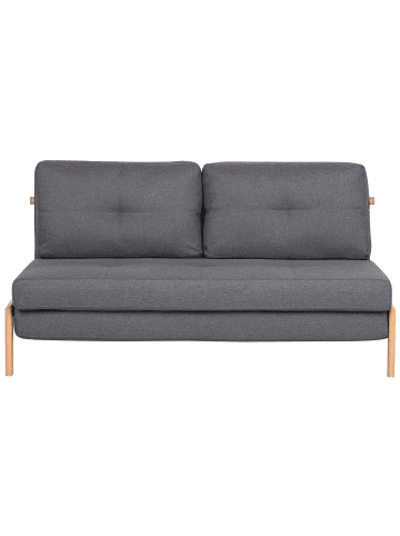Beliani 2-Sitzer Sofa EDLAND in Grau/Braun - (W) 152 x (H) 76 x (L) 92 cm