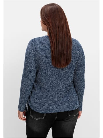 sheego Strickpullover in dunkelblau