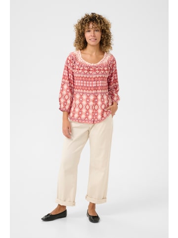 Cream Langarm - Hemd CRTiah in Ethnic Geometric Pale
