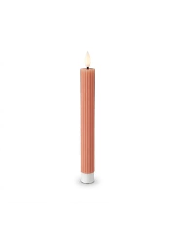 relaxdays 6 x LED Stabkerzen in Altrosa