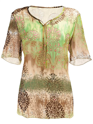 Sieh an! Tunika in grün-beige