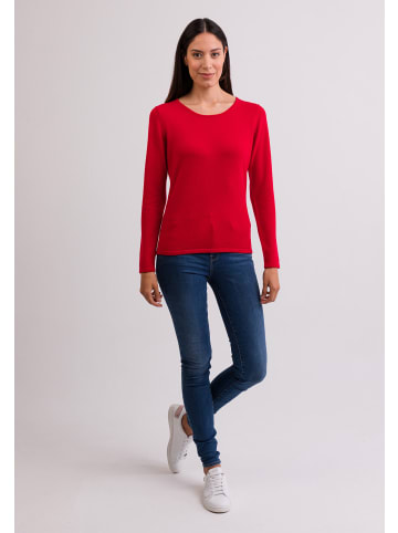 CASH-MERE.CH Rundhals Pullover in Rot