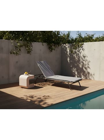 Beliani Gartenliege VOLTERRA in Grau - (W) 75 x (H) 27 x (L) 168 cm