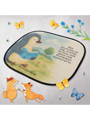 Mr. & Mrs. Panda sonnenschutz Pinguin Buch Design mit Spruch in Weiß