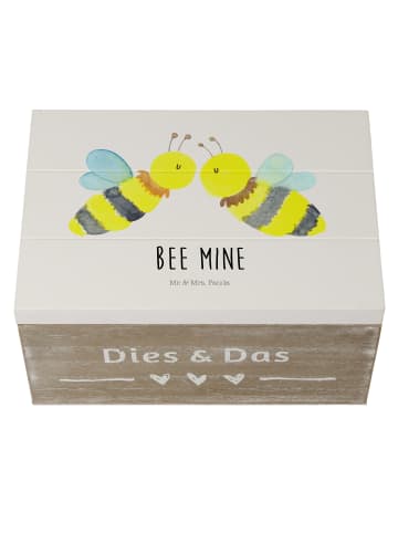 Mr. & Mrs. Panda Box Biene Liebe mit Spruch in Weiß