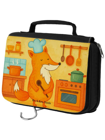 Mr. & Mrs. Panda Schminktasche Fuchs Koch Design ohne Spruch in Weiß