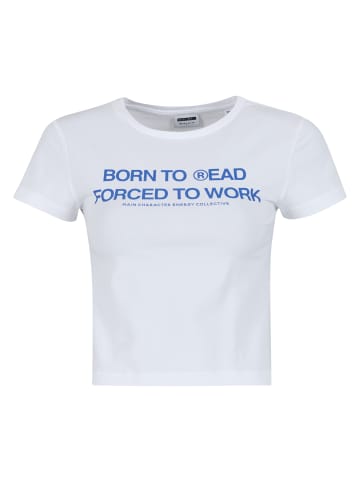 Noisy may Noisy may NMMOLLY S/S BOOK T-SHIRT in bright white/blue