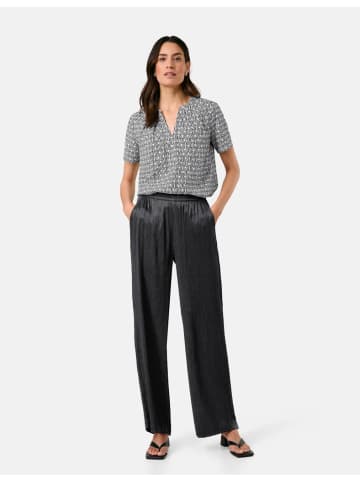 Gerry Weber Fließende Schlupfhose mit Crinkle-Effekt in Schwarz