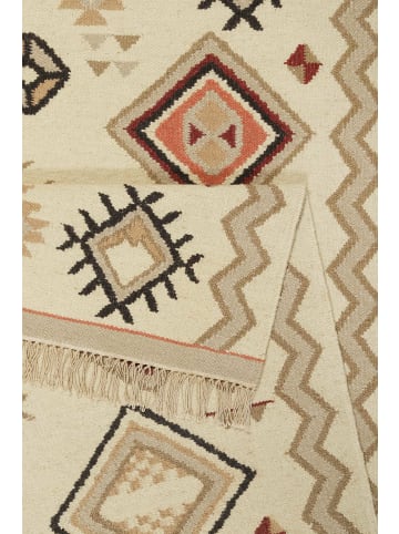 Green Looop Teppich "Brionne" in Beige/Rot/Schwarz