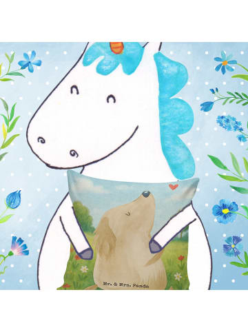 Mr. & Mrs. Panda Kissen bedruckt Hund Liebe Design ohne Spruch in Weiß