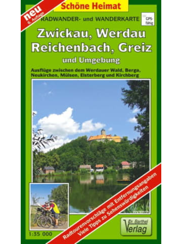 Barthel Landkarte/Globus - Radwander- und Wanderkarte Wälder um Zwickau, Werdau, R