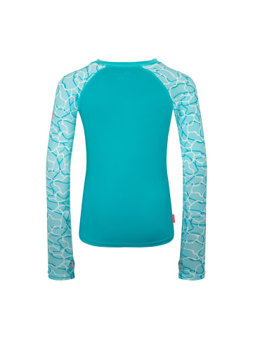 Trollkids Badeshirt langarm Haukland in dark turquoise/madeira blue