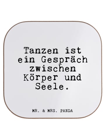 Mr. & Mrs. Panda Untersetzer für Gläser Tanzen ist ein Gespräch.... in Weiß