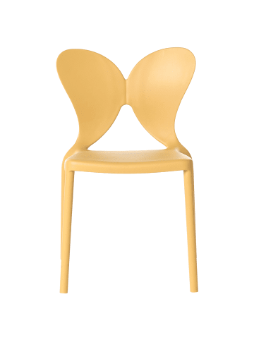 Beliani 2er-Set Gartenstuhl LARISSA in Gelb