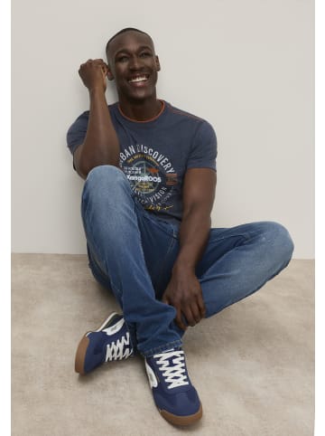Kangaroos T-Shirt in marine meliert