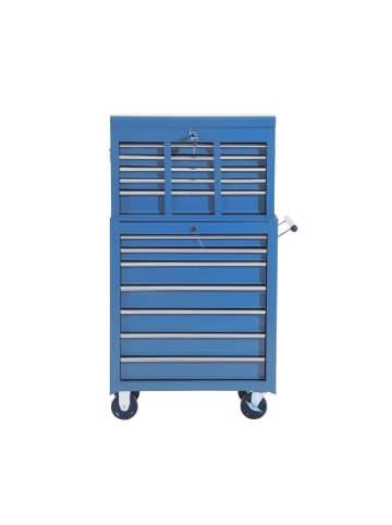 HOMCOM Werkzeugwagen-61,5L x 33B x 113H cm-Blau