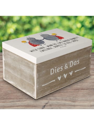 Mr. & Mrs. Panda Aufbewahrungsbox Zwillinge Spaß mit Spruch in Weiß