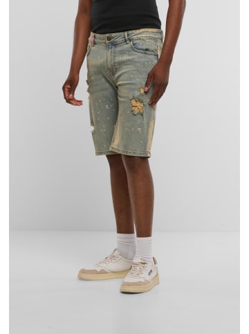 2Y Premium Jeans-Shorts in sand blue