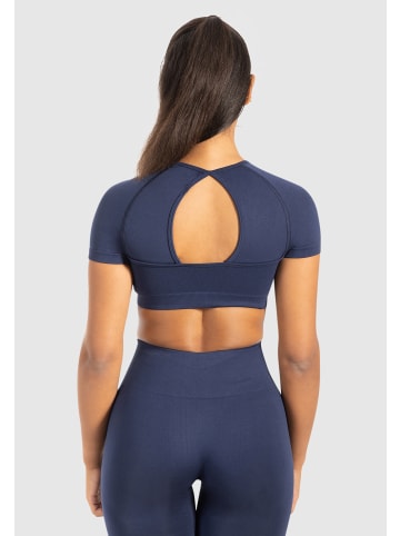 SMILODOX Crop Shirt Soheli in Marineblau