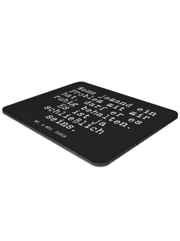 Mr. & Mrs. Panda Mousepad Wenn jemand ein Problem... mit Spruch in Schwarz