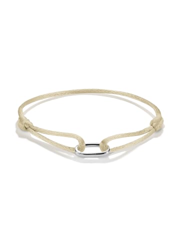 Thomas Sabo Textilarmband Beige Connect in silber, beige