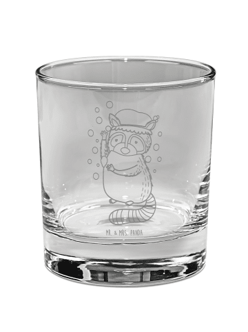 Mr. & Mrs. Panda Whiskey Glas Waschbär ohne Spruch in Transparent