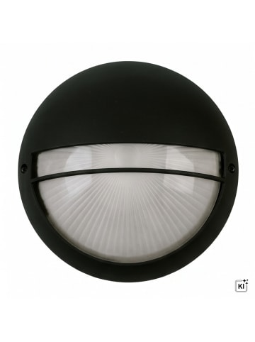 Licht-Erlebnisse Außen Wandlampe Ø 26 x (H)26 cm in Schwarz