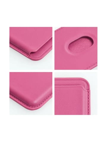 COFI 1453 Magnetische Geldbörse aus Leder kompatibel mit Geräten in Pink