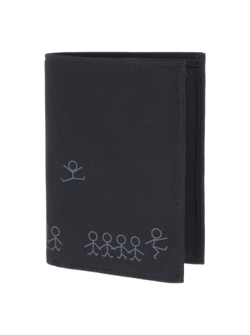 oxmox New Cryptan Geldbörse RFID Schutz 13 cm in schwarz-jumping jack 2.0grey