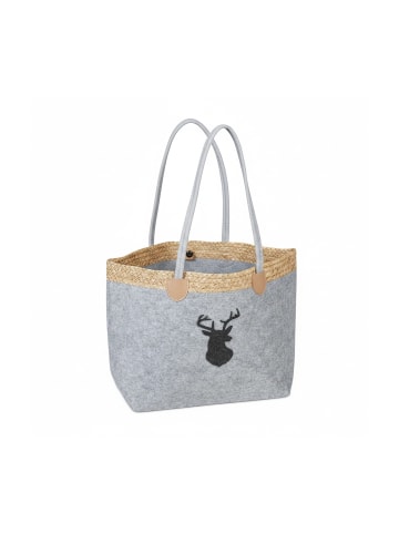 relaxdays Filztasche "Hirsch" in Grau