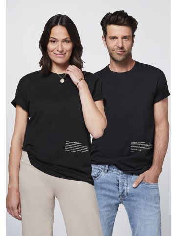 Detto Fatto T-Shirt mit Statement-Schriftzug in Schwarz