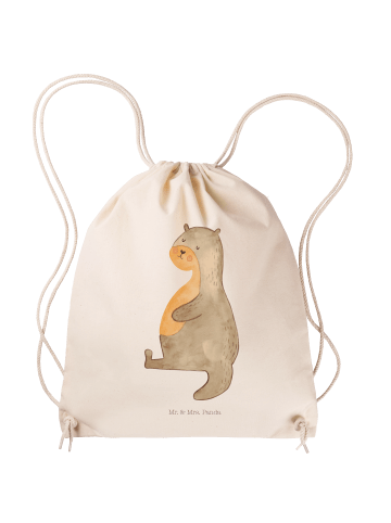 Mr. & Mrs. Panda Sportbeutel Otter Bauch ohne Spruch in Creme