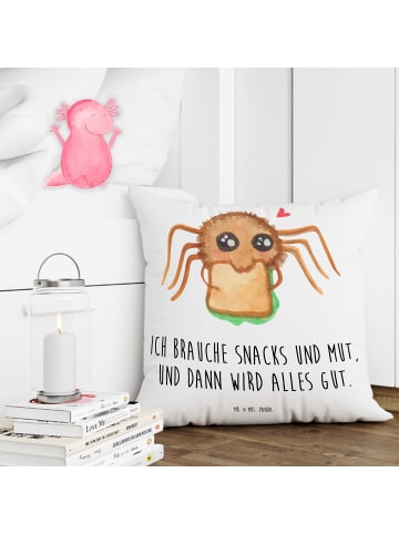 Mr. & Mrs. Panda Deko Kissen Spinne Agathe Sandwich mit Spruch in Weiß