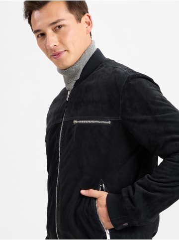 Finshley & Harding Lederjacke in marine