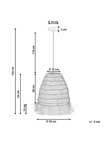 Beliani Pendelleuchten MOROVIS in  - (W) 30 x (H) 155 x (L) 30 cm