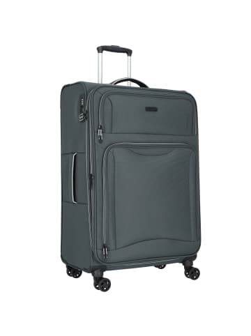 D&N Travel Line 9204 4 Rollen Trolley L 76 cm mit Dehnfalte grau