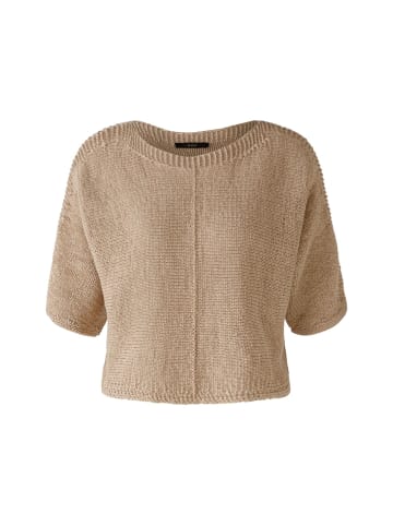 Oui Pullover Baumwollmischung in light stone