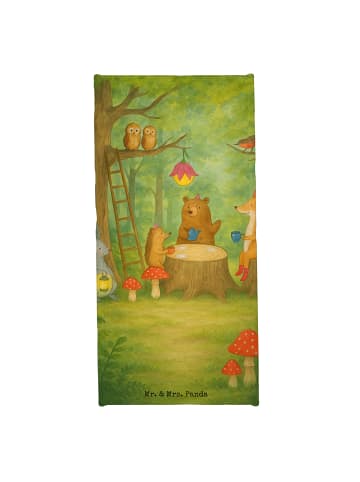 Mr. & Mrs. Panda Badehandtuch Waldtiere Picknick Design ohne Spruch in Gelb Pastell