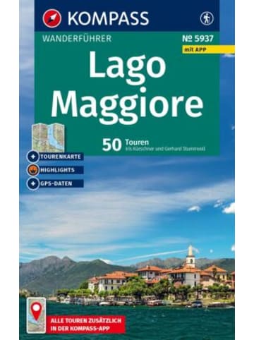 Kompass-Karten Buch - KOMPASS Wanderführer Lago Maggiore, 50 Touren mit Extra-Tourenkarte