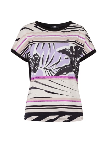 TUZZI Shirt in sand/rose violet/schwarz