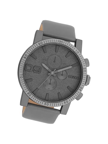 Oozoo Analog-Armbanduhr Oozoo Timepieces dunkelgrau extra groß (ca. 48mm)