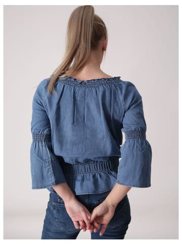 miracle of denim Damenbluse Jeansbluse BL304 in Denim Blue