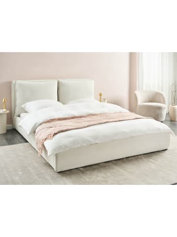 Beliani Doppelbett BAJONNA in Weiß/Schwarz - (W) 180 x (H) 94 x (L) 235 cm