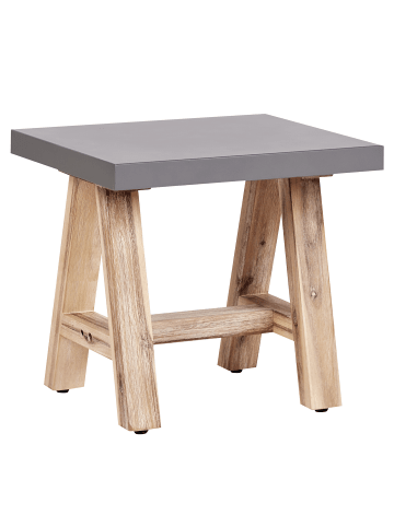 Beliani Gartenstuhl TONNARE in Grau/Braun - (W) 40 x (H) 45 x (L) 50 cm
