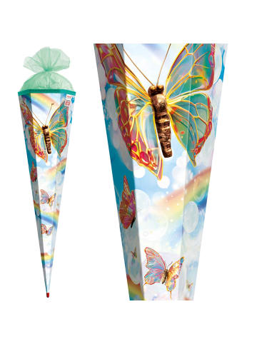ROTH Motiv-Schultüte Rainbow Butterfly 85 cm in Grün